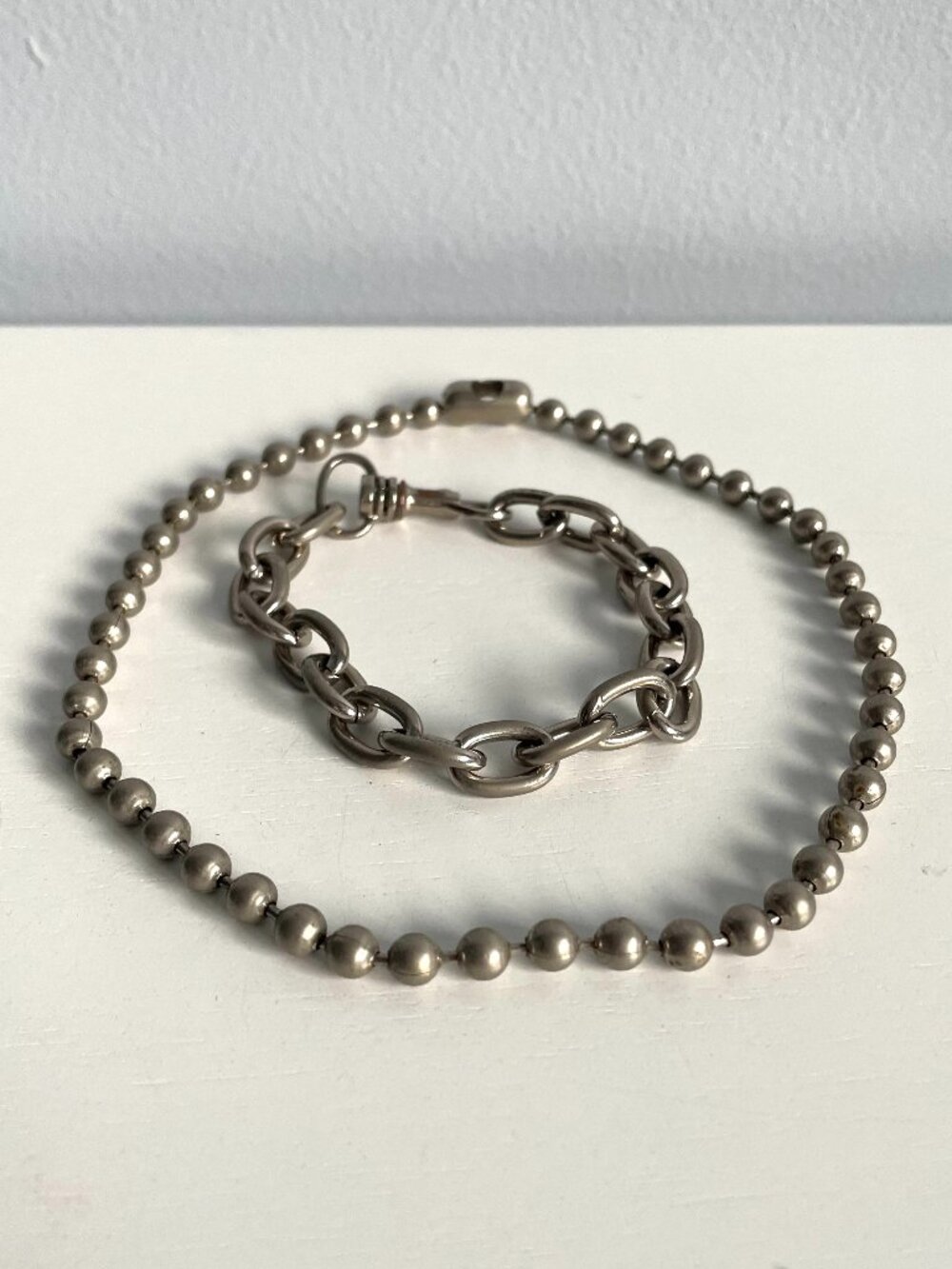 Vintage 90's Chain Bracelet & Necklace Set (Unisex)